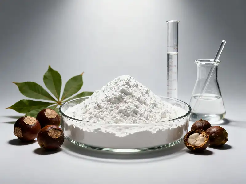 How does Aescin in Horse Chestnut Powder Reduce Leg Swelling and Pain?